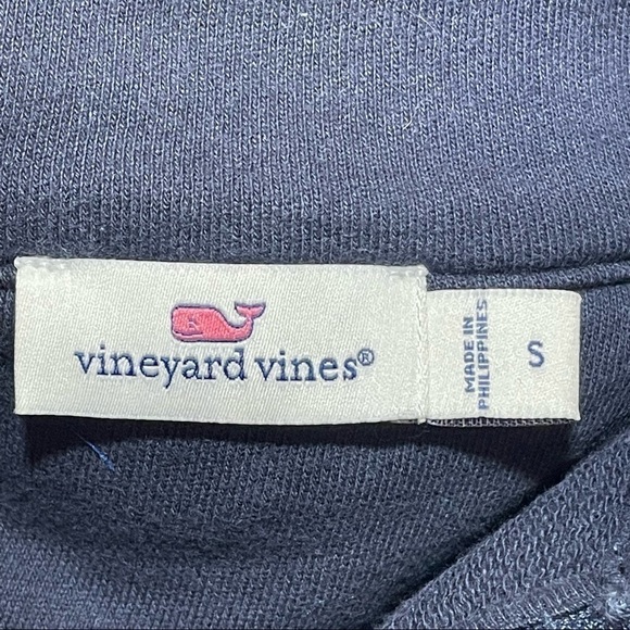 Vineyard Vines 1/4 Zip Shep Shirt Womens Size Small Blue Logo - Picture 2 of 8